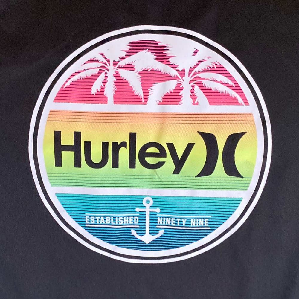HURLEY KIDS 2-PIECE SWIM SET UPF 50+ LONG SLEEVE SHIRT & TRUNKS SIZE 5/6 🌟EUC🌟 - Picture 3 of 16